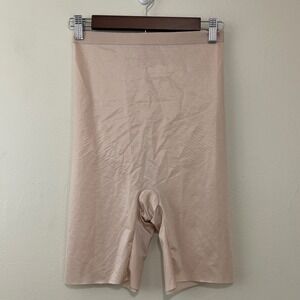 Spanx High Waisted‎ Shaping Shorts Medium Beige Nude Tummy Control 10233R